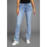 Arizona Bootcut-Jeans "Ultra-Stretch", normale Passform, Baby-Bootcut, Used-Look-Waschung