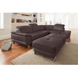 exxpo - sofa fashion Ecksofa "Mantua, L-Form", mit Kopf- bzw. Rückenverstellung, Bettfunktion u. Bettkasten