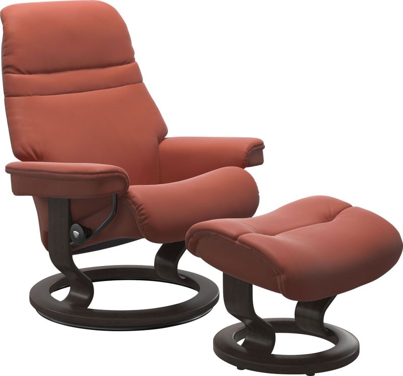 Stressless Relaxsessel "Sunrise", (Set, Relaxsessel mit Hocker), mit Classic Base, Größe S, Gestell Wenge