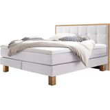 HASENA Boxspringbett "Cottage" mit gepolstertem Kopfteil, Kopfteilrahmen und Füsse aus massiver Eiche