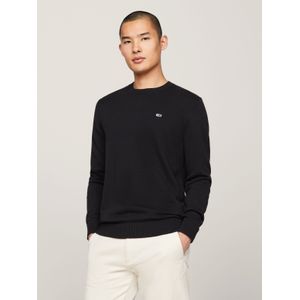 Tommy Jeans Rundhalspullover "TJM SLIM ESSENTIAL LIGHT SWEATER", mit Flag-Patch