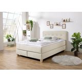 Home affaire Boxspringbett "Fargo", inkl. Topper, in 3 Matratzenarten, in Samt- oder Strukturstoff