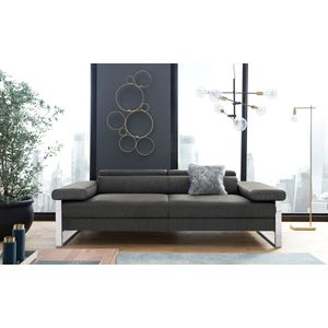 W.SCHILLIG 2-Sitzer "finn", German Design Award 2016, Fußgestell Chrom glänzend, Breite 230 cm