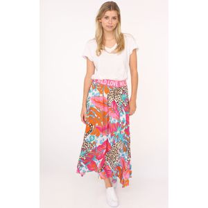 Zwillingsherz Maxirock ""Dschungel Leopard"", mit farbenfrohem Muster