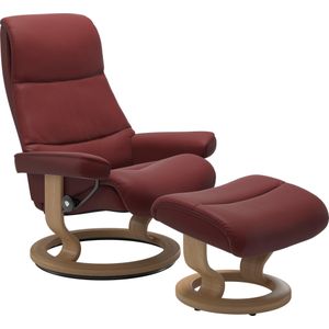 Stressless Relaxsessel "View", (Set, Relaxsessel mit Hocker), mit Classic Base, Größe M,Gestell Eiche