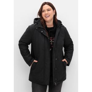 Sheego Parka "Große Größen", mit Kapuze, mit gefütterter Kapuze und 2-Wege-Zipper