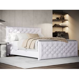 FORTE Boxspringbett "Lanciano Max inkl. zwei Bettkästen und Kaltschaum Topper", und einer 7-Zonen-Tonnentaschenfederkernmatratze H2/H3