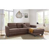 TRENDMANUFAKTUR Ecksofa "Chamber, zeitlos und modern, bequem mit hohem Sitzkomfort, L-Form", inklusive einer Kopfstütze, wahlweise mit Schlaffunktion