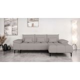 INOSIGN Ecksofa "DROMARA Schlafsofa mit Bettkasten, Maße: B/T/H 277/141/91 cm", L-Form mit Recamiere rechts/links bestellbar, Wellenunterfederung