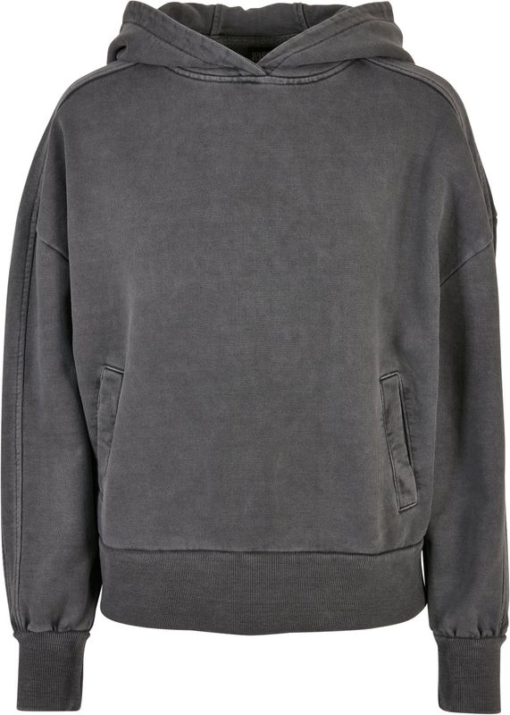 URBAN CLASSICS Kapuzenpullover "Urban Classics Damen Ladies Heavy Terry Garment Dye Hoody", (1 tlg.)