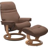 Stressless Relaxsessel "Sunrise", (Set, Relaxsessel mit Hocker), mit Classic Base, Größe L, Gestell Eiche
