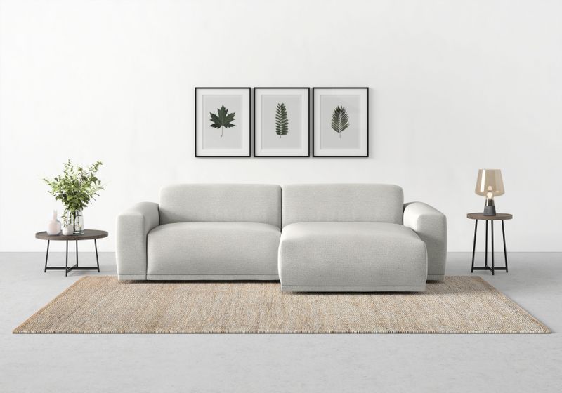 TRENDMANUFAKTUR Ecksofa "Braga, mit hochwertigem Kaltschaum, L-Form, in Cord erhältlich", (2 St.), modernes Sofa, Couch mit hohem Sitzkomfort, 255/72/160 cm (B/H/T)