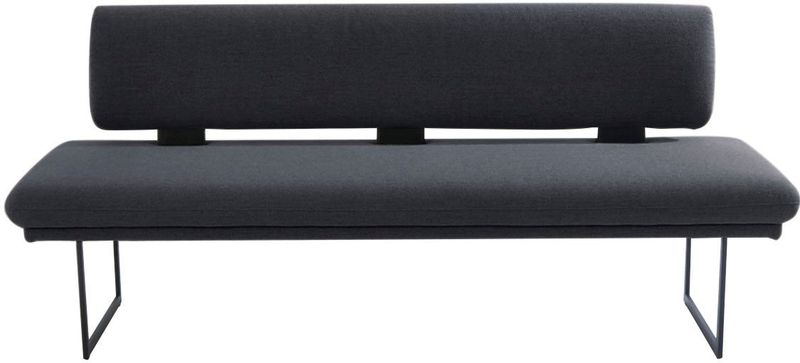 K+W Komfort & Wohnen Polsterbank "Longbeach", (1 St.), mit Metallkufen in schwarz Struktur, in der Breite 204cm oder 224cm