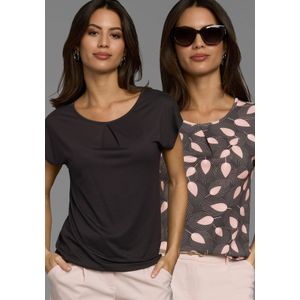 Laura Scott T-Shirt, (Packung, 2 tlg.), mit floralem Print - NEUE KOLLEKTION