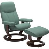 Stressless Relaxsessel "Consul", (Set, Relaxsessel mit Hocker), mit Hocker, mit Classic Base, Größe S, Gestell Braun