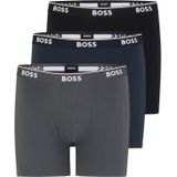 BOSS Langer Boxer, (Packung, 3er-Pack), mit Logo-Bund