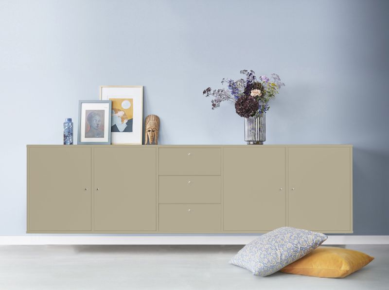 Hammel Furniture Sideboard "Mistral, Hochwertig Schrank, hängend/stehend montierbar", mit Türen und Schubladen, B: 220 cm, anpassungsbar Designmöbel