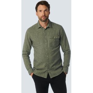 NO EXCESS Langarmhemd "No Excess Zweifarbiges Twill-Hemd"