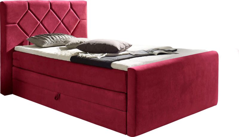 Places of Style Boxspringbett "Atlanta", inklusive Topper und Bettkasten