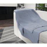 Biberna Wohndecke "0480100 Musselin", gekreppte Optik+Struktur, leichte Sommer Decke, Tagesdecke, angenehm