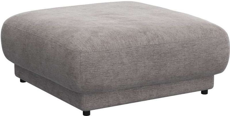 FLEXLUX Pouf "Molino, Fußhocker, Sitzhocker, Polsterhocker", Kaltschaum & Stahl-Wellen, Füsse Schwarz