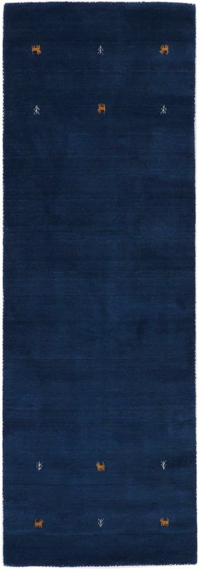carpetfine Wollteppich "Gabbeh Uni, auch als Läufer erhältlich", rechteckig, 15 mm Höhe, reine Wolle, handgewebt, Gabbeh Loom Tiermotiv, große Farbauswahl