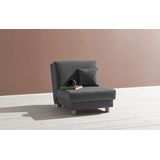 ell + ell Schlafsofa "Enny", Liegefläche Breite 80 cm, Liegehöhe 40 cm, Füße alufarben, Rückenlehne