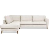 Home affaire Ecksofa "MARSEILLE 278/202 cm, L-Form, Ottom. rechts/links", Massivholzbeine aus Eiche, in verschieden Bezügen und Farbvarianten