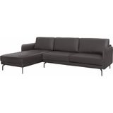 Creation BY ROLF BENZ Ecksofa "CR.450, Designecksofa, L-Form", Armlehne sehr schmal, Breite 274 cm, Alugussfuß Umbragrau
