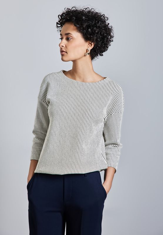 STREET ONE 3/4-Arm-Shirt, mit U-Boot-Ausschnitt