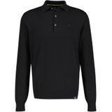 LERROS Strickpullover "LERROS Langarm Strickpolo mit Wollanteil"