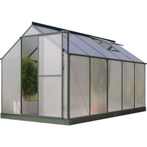 Vitavia Gewächshaus "Eos 7500", Alu-Profile, Stahlfundamentrahmen, 4 mm Hohlkammerplatten