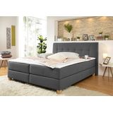 Home affaire Boxspringbett "Calloway", inkl. Topper, XXL-Ausführung, in 4 Farben, 5 Breiten, 3 Matratzenarten