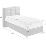 Westfalia Schlafkomfort Boxspringbett, mit Knöpfen in Kristalloptik, wahlweise mit Topper