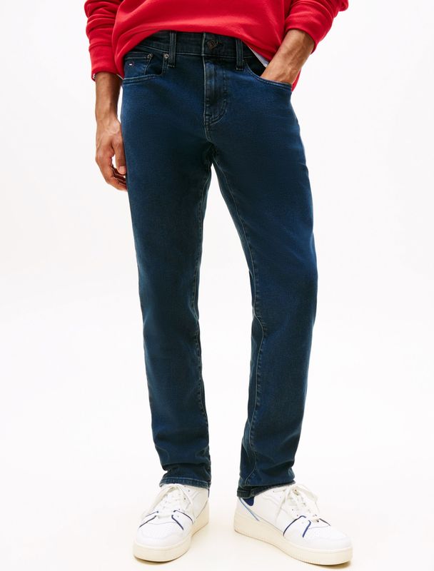 Tommy Jeans Gerade Jeans "SCANTON SLIM BI0234", Mit Markenlabel aus Leder hinten