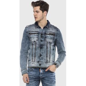 Cipo & Baxx Jeansjacke "JEANS JACKET", ohne Kapuze, im washed Look