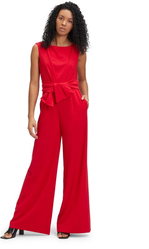 Vera Mont Overall "Vera Mont Jumpsuit mit weitem Bein", (1 tlg.), Bunddetail