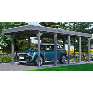 Skanholz Einzelcarport "Friesland", Fichtenholz, 270 cm, dunkelgrau