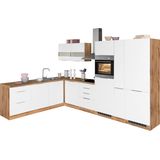 KOCHSTATION Winkelküche "KS-Luhe", Stellbreite 240x330 cm, wahlweise mit oder ohne E-Geräten, MDF-Fronten
