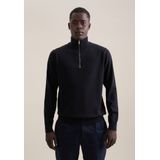 seidensticker Strickpullover "Schwarze Rose", Quarter Zip Uni