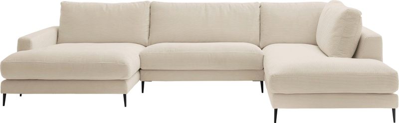 INOSIGN Wohnlandschaft "Downtown XXL B/T/H: 341/223/84 cm Loungemöbel zum Relaxen", weicher Sitzkomfort, Cord-Bezug, weicher Sitzkomfort U-Form