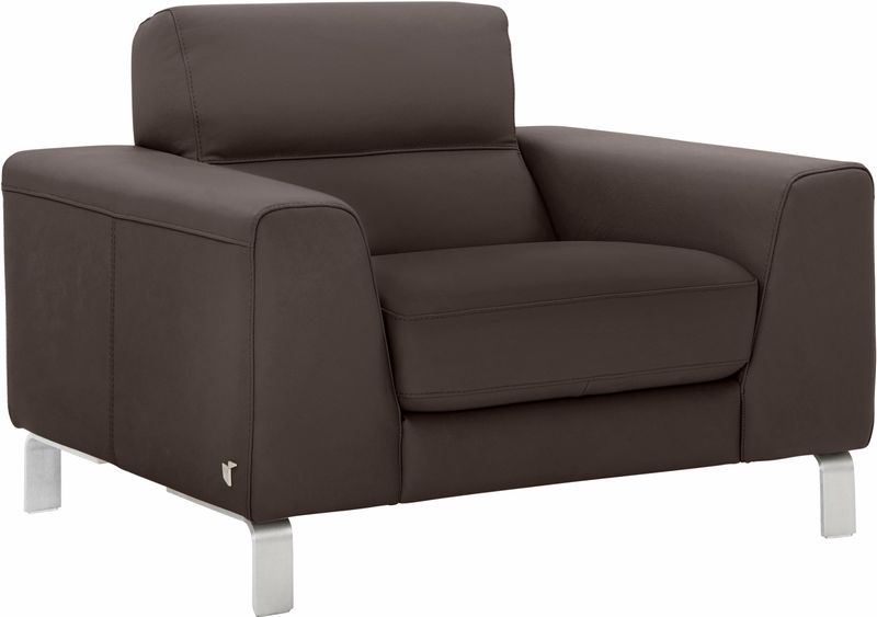 CALIA ITALIA Sessel "Simon Loungesessel, Designsessel, sehr bequem", in zwei Lederqualitäten