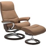 Stressless Relaxsessel "View", (Set, Relaxsessel mit Hocker), mit Signature Base, Größe S,Gestell Wenge