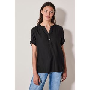 Cecil Shirtbluse, mit geschlitztem Rundhalsausschnitt