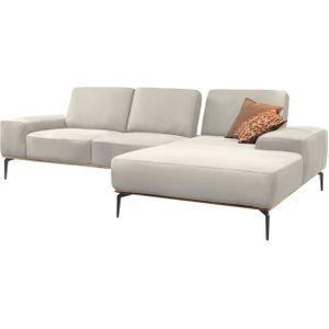 W.SCHILLIG Ecksofa "run, Designsofa mit tollem Sitzkomfort, bequem, L-Form", mit Holzsockel, Füße in Schwarz pulverbeschichtet, Breite 279 cm