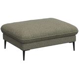FLEXLUX Pouf "Salino, Fußhocker, Sitzhocker, Polsterhocker,", Kaltschaum & Stahl-Wellen, Füsse Schwarz