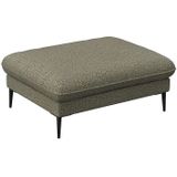 FLEXLUX Pouf "Salino, Fußhocker, Sitzhocker, Polsterhocker,", Kaltschaum & Stahl-Wellen, Füsse Schwarz