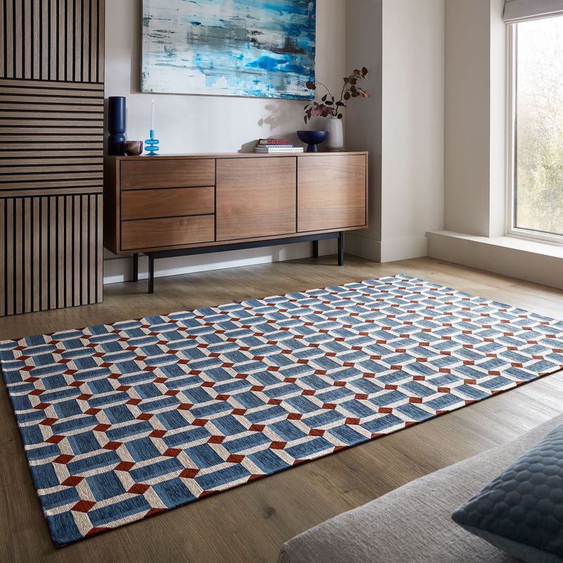 FLAIR RUGS Teppich "Lennox Geometric", rechteckig, 1 mm Höhe