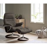 Stressless Relaxsessel "Sunrise", (Set, Relaxsessel mit Hocker), mit Signature Base, Größe S, Gestell Braun