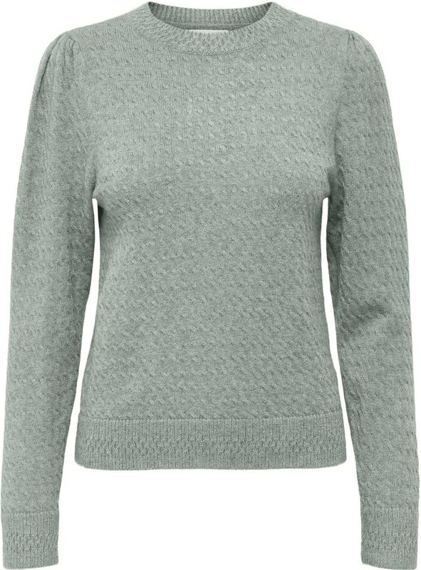 ONLY Rundhalspullover "ONLKATIA LS PUFF O-NECK CC KNT", mit Strukturstrick